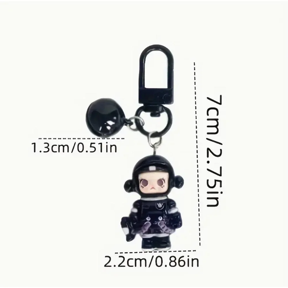 Skull Panda Phone Charm Keychain - Purple - Picture 3 of 4